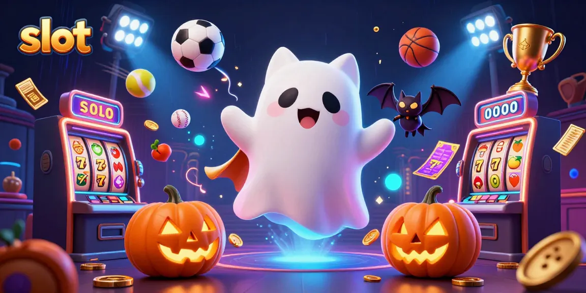 Slot yang menarik dengan kucing hantu dan bat vampir bermain di kasino penuh warna.