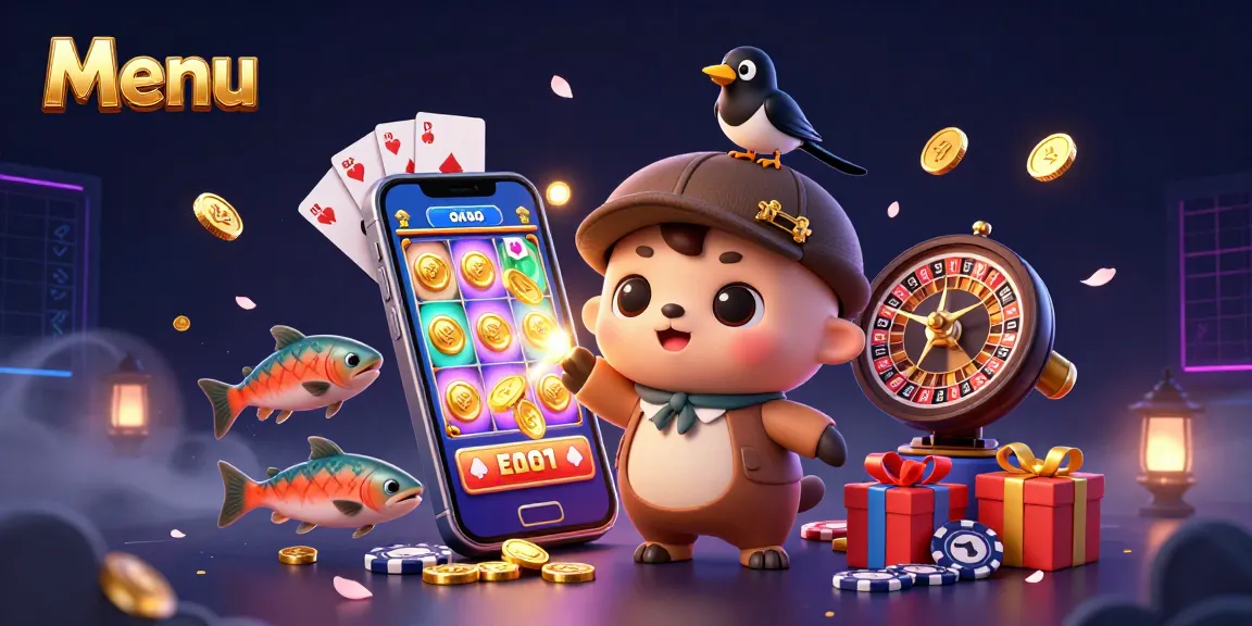 Experience thrilling games on the Menu, featuring unique slot games and rewards.