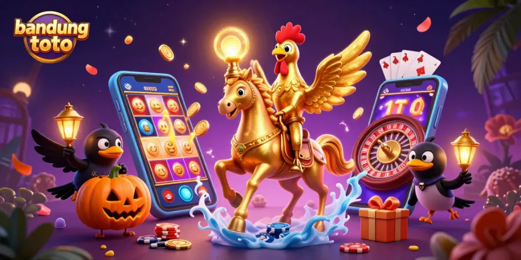 Engage in thrilling gameplay with bandung toto's colorful slot machines and casino excitement.