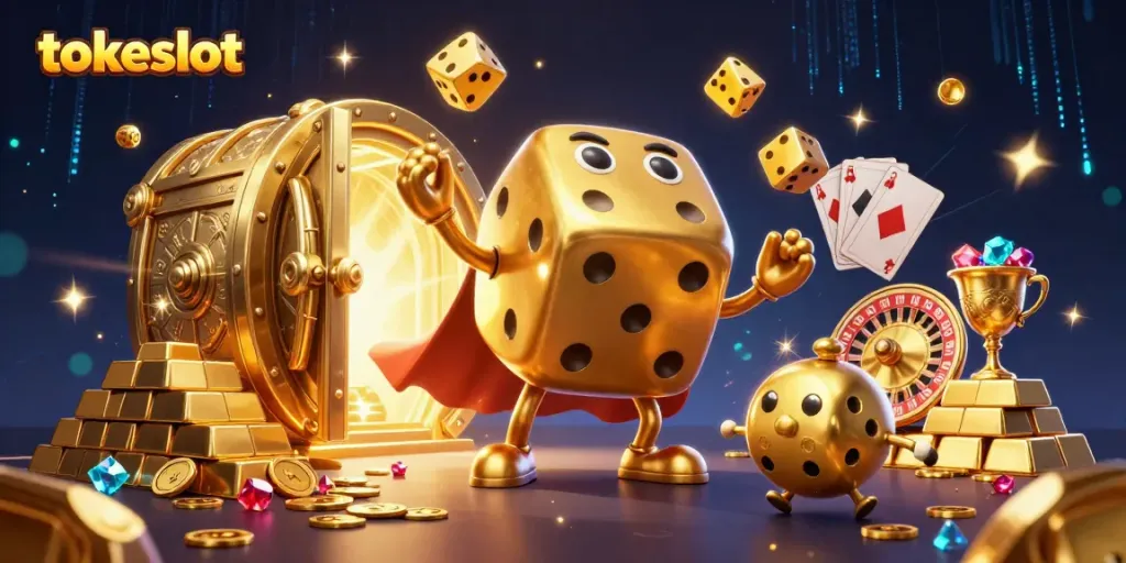 Experience thrilling gameplay at TokeSlot with vibrant visuals and immersive 3D elements.