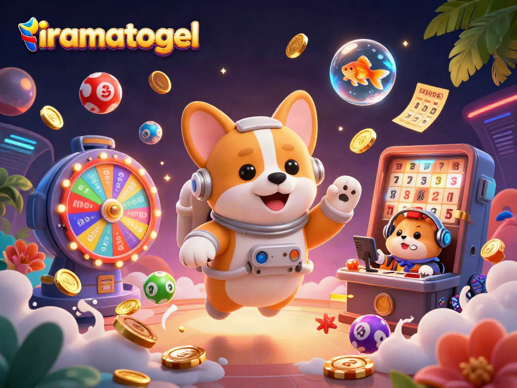 Raih keseruan iramatogel dengan ilustrasi kasino luar angkasa yang menampilkan karakter unik dan lotere berwarna-warni.