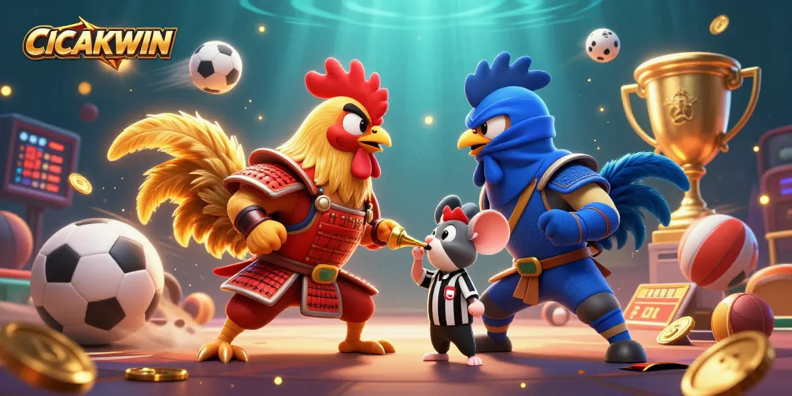 CICAKWIN energizes players with a dynamic showdown of fighting roosters and vibrant casino themes.