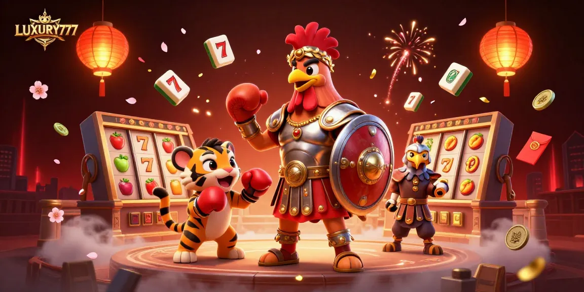 LUXURY777 menghadirkan pengalaman judi menarik dengan simbol slot dan karakter unik.