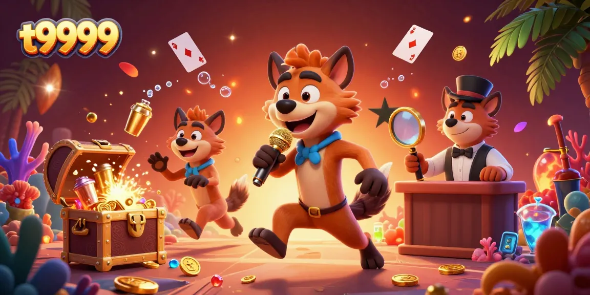 Join the fun at t9999 with hyenas enjoying casino comedy, drinks, and security.