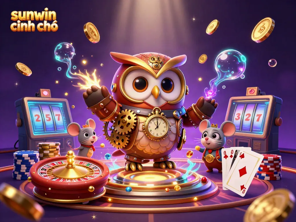 Experience the thrill of winning at sunwin chính chủ with this vibrant 3D casino illustration.