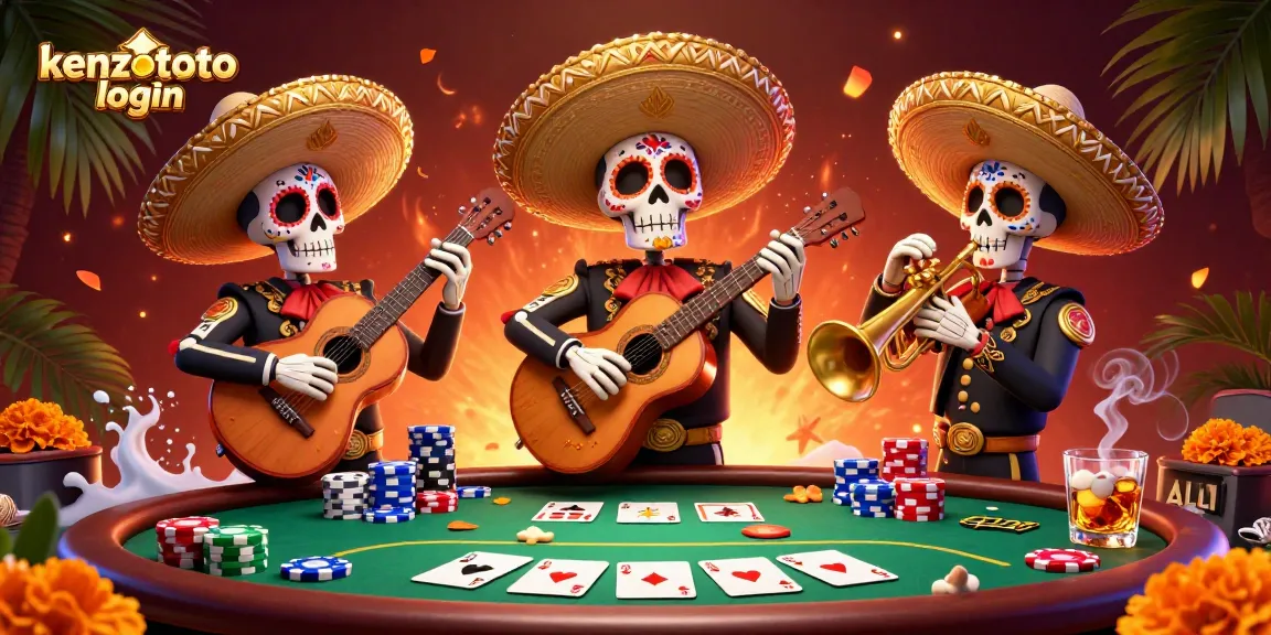 Experience the thrill of gambling with Kenzototo login amidst a vibrant casino scene.