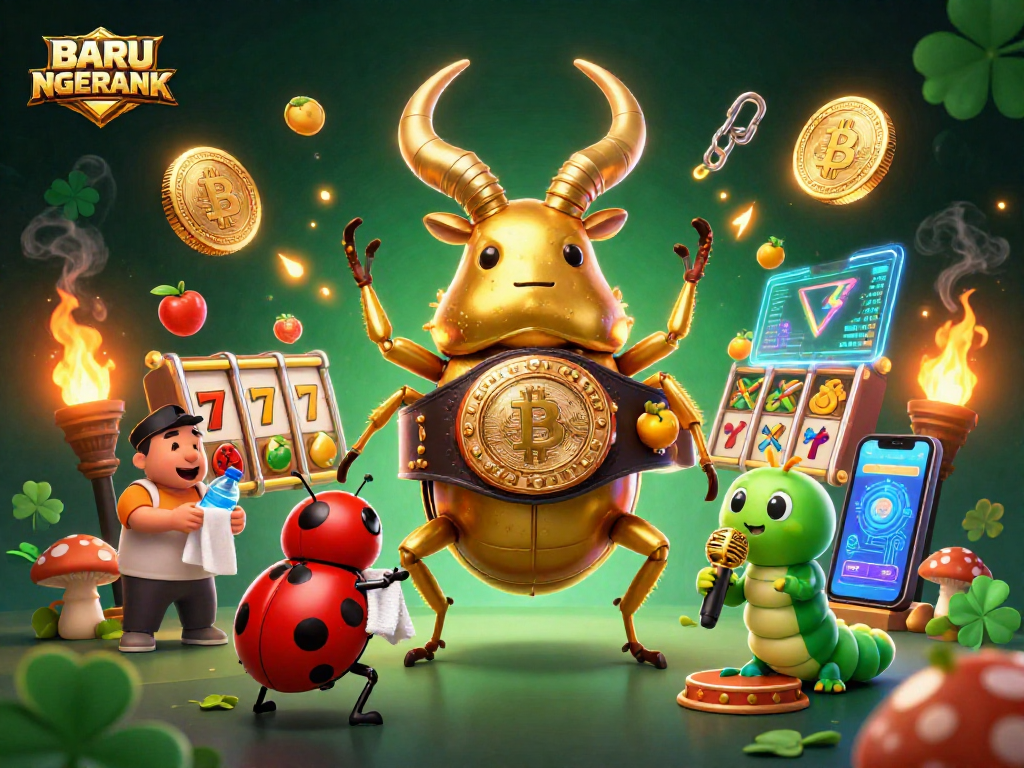 Engage with BARU NGERANK as you secure jackpots in vibrant HD slot games with glowing characters.