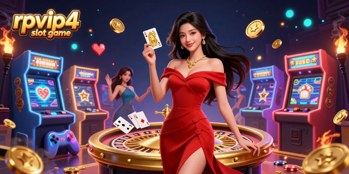 Experience thrilling rpvip4 slot game action with vibrant characters and casino elements.