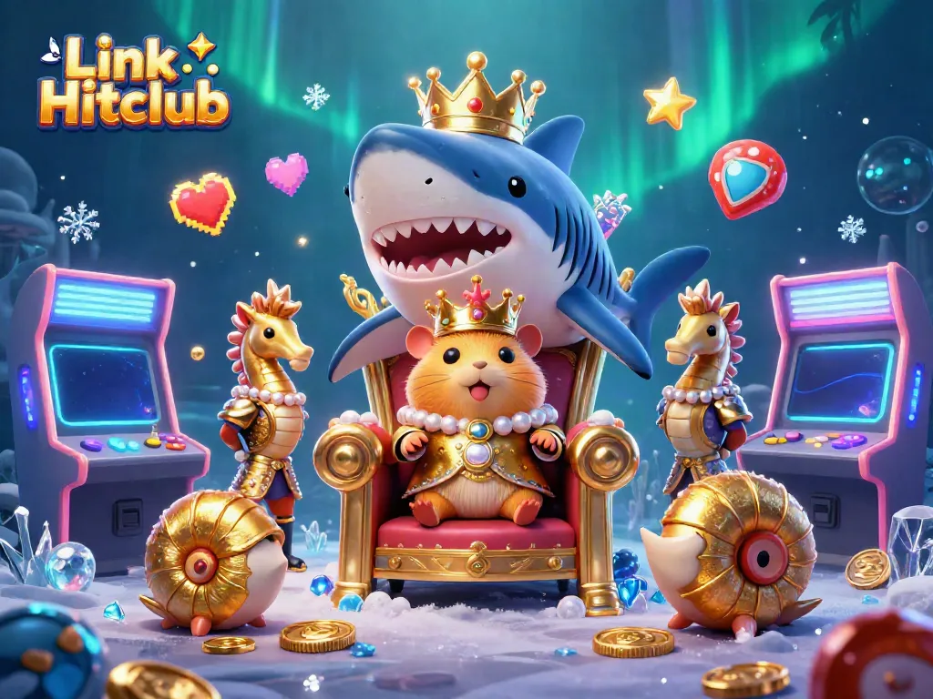 Experience exciting gaming with Link Hitclub as a golden hamster king reigns in an underwater casino kingdom