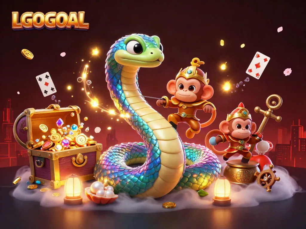 Engage with exciting LGOGOAL gaming experiences through visually rich 3D illustration showcasing vibrant casino elements.