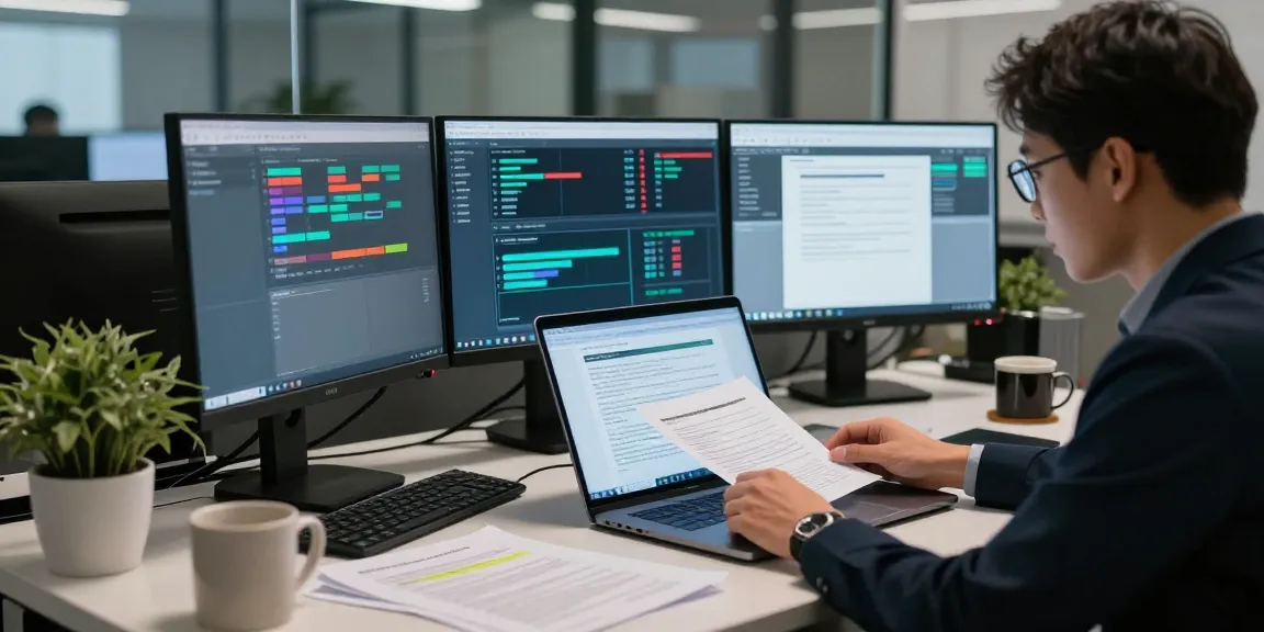 Compliance officer analyzing documents with fraud detection software to ensure document fraud detection.
