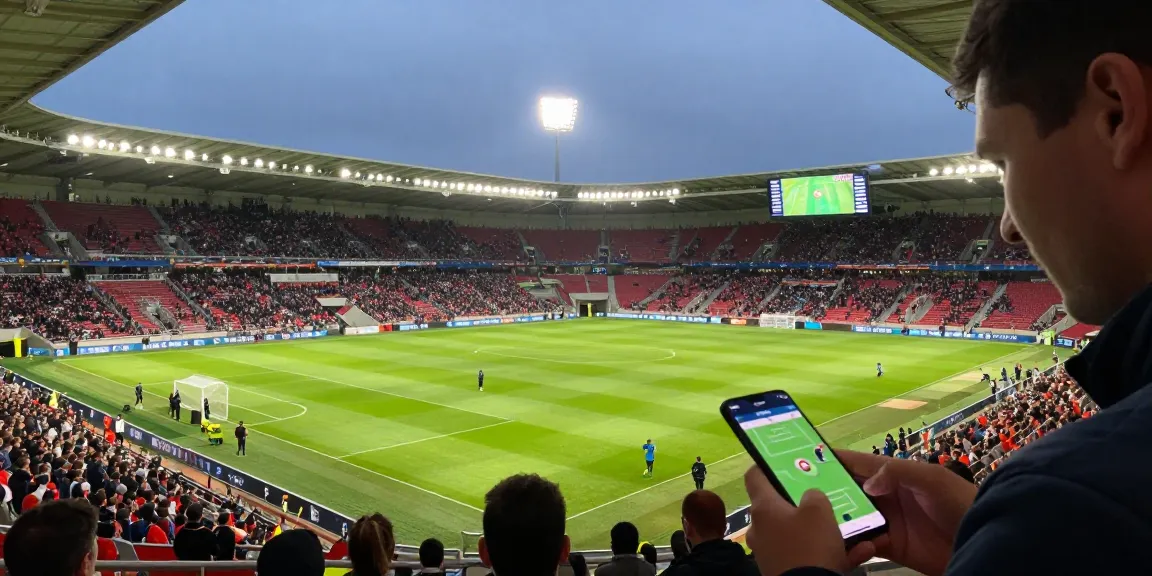 Live match scene with betting predictions on lương sơn tv, showcasing odds, analysis, and sports excitement.