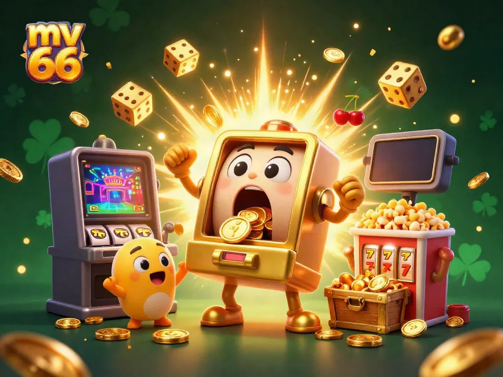 Experience thrilling wins with the mv 66 slot machine as it bursts with coins and excitement.