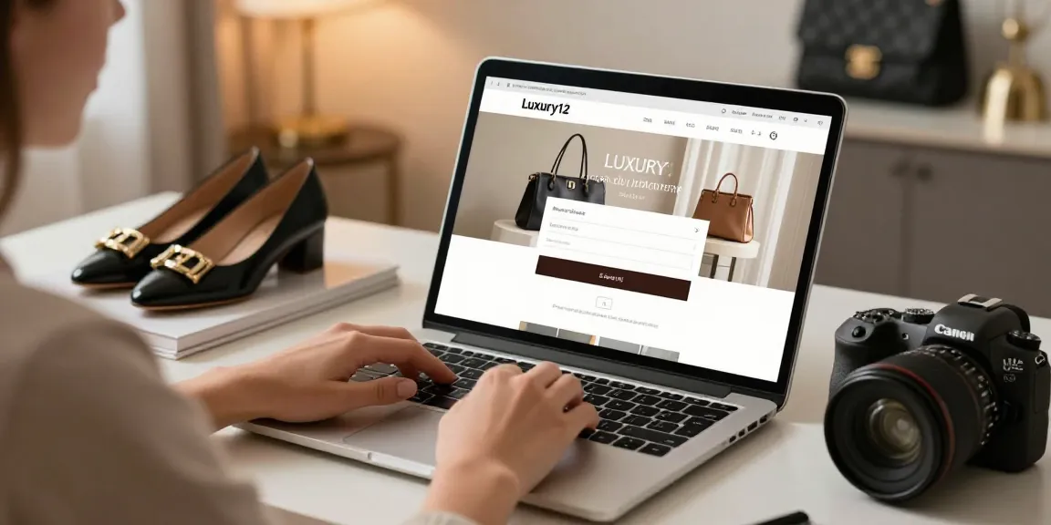 Login LUXURY12 di situs e-commerce mewah, tampilan pengguna yang jelas dan elemen keanggunan.