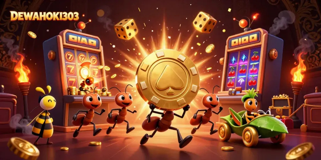 DEWAHOKI303 menghadirkan keseruan dalam permainan slot dengan karakter unik dan elemen kasino yang menarik.