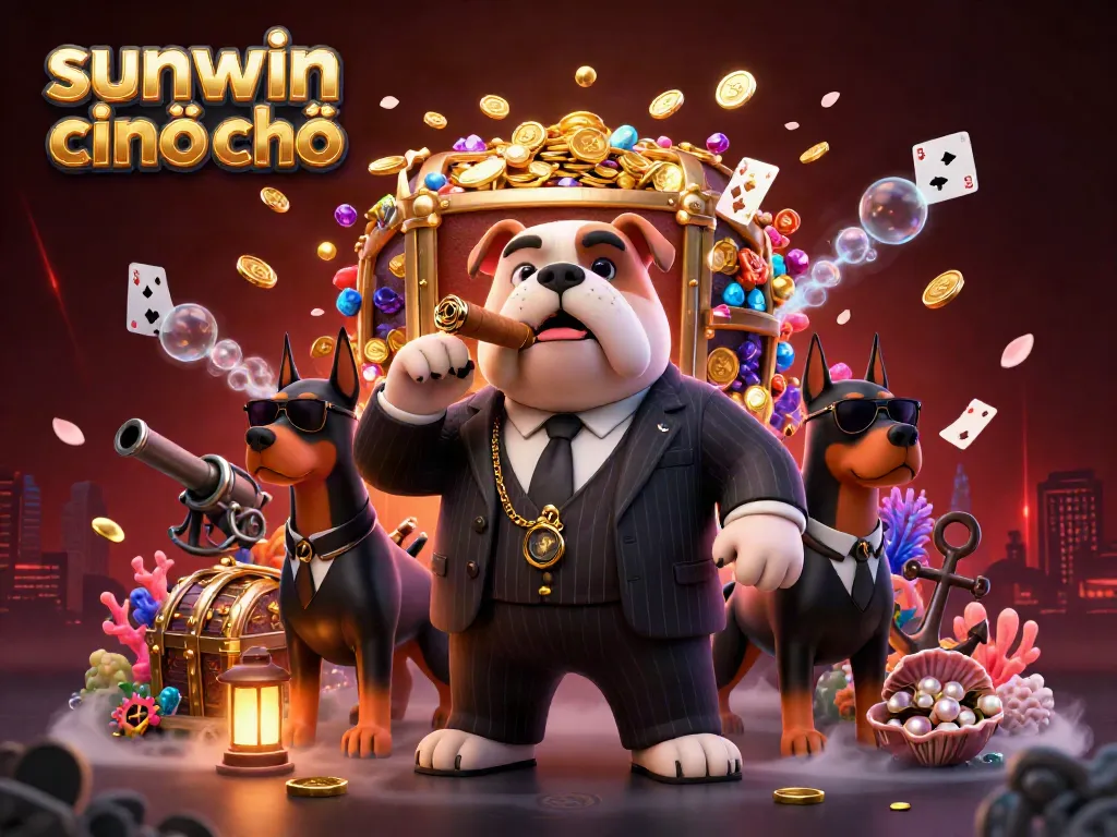 Experience thrilling gambling with sunwin chính chủ featuring a stylized mafia scene amidst game elements.
