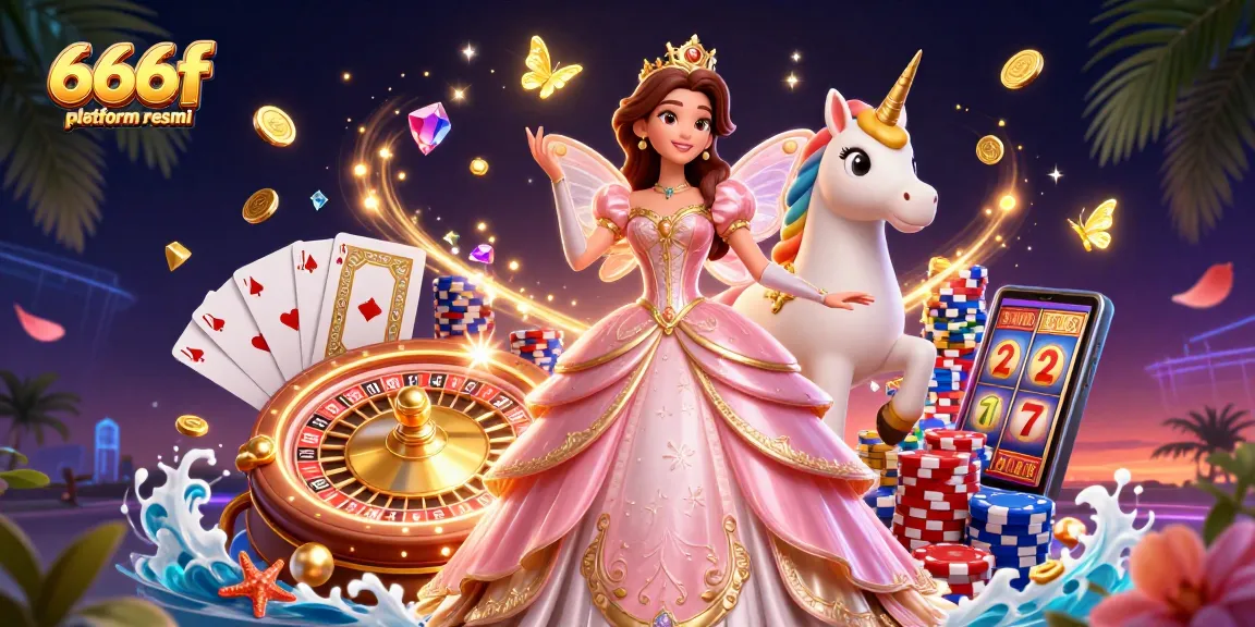 Experience the thrill of gaming at 666f platform resmi, featuring vibrant casino elements and enchanting characters.