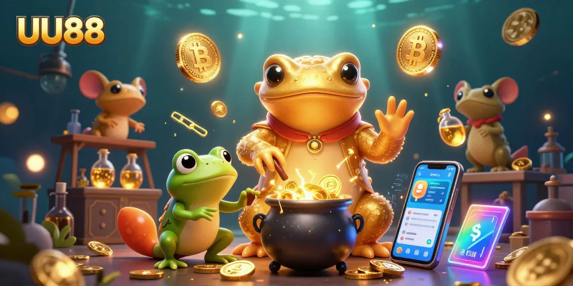 Experience thrilling wins at UU88 with a vibrant scene featuring alchemists and gold coins.