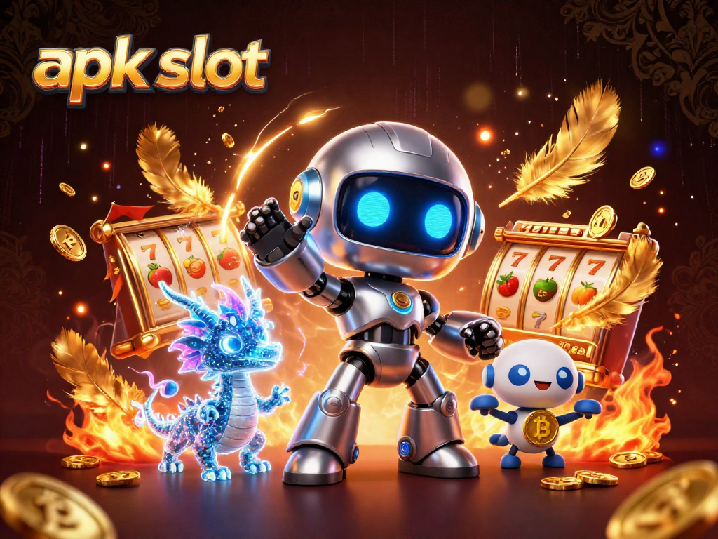 Menangkan lebih banyak dengan apk slot dalam ilustrasi 3D animasi kasino yang hidup dan dinamis.