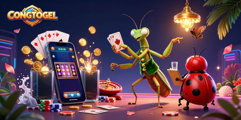 Experience high-stakes gaming with CONGTOGEL featuring a vibrant casino scene.