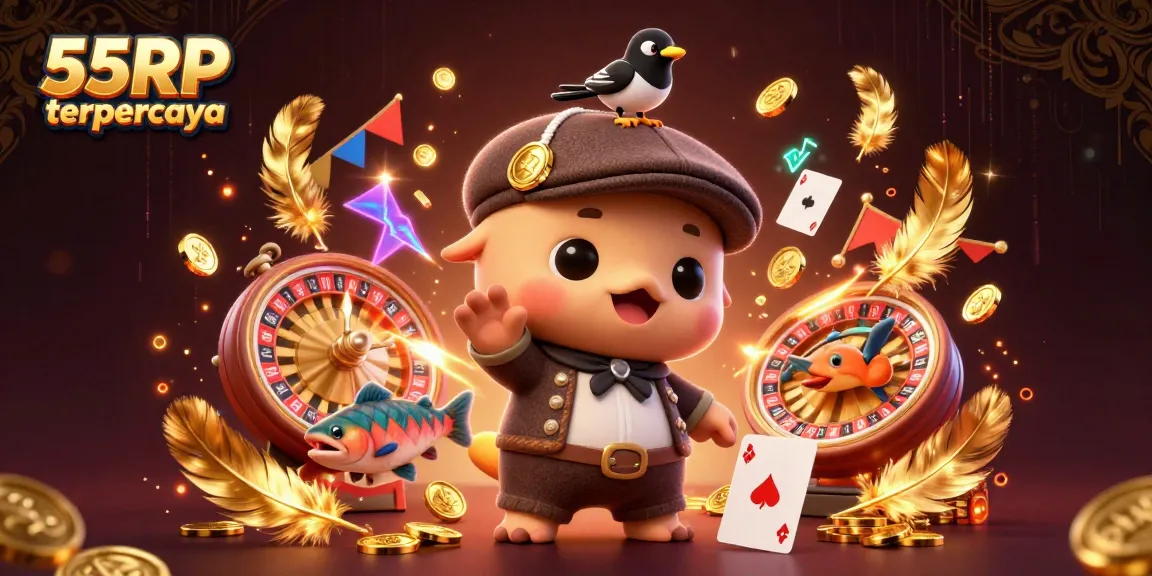 Engage with the thrilling world of 55RP terpercaya featuring vibrant casino games and lively characters.