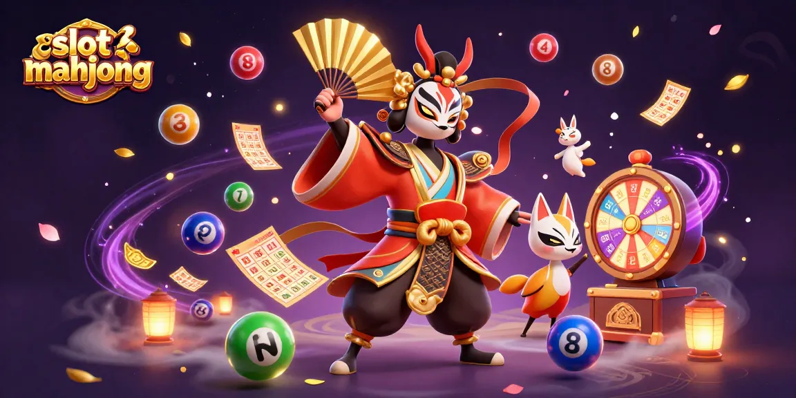 Experience thrilling slot mahjong gameplay with vibrant characters and dynamic casino elements.