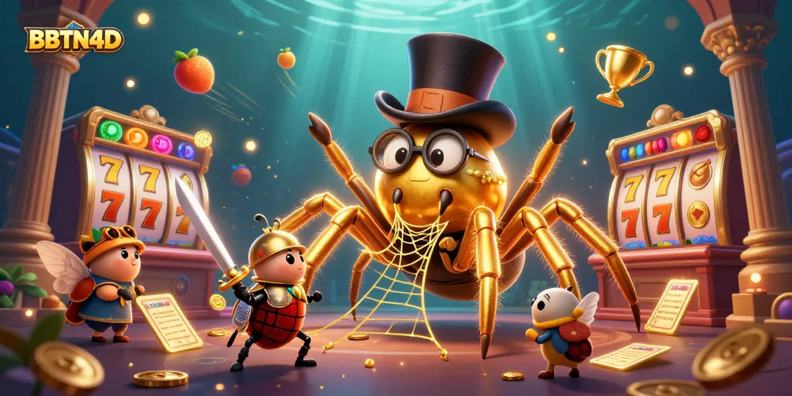 Menangkan jackpot megah di BBTN4D dengan tarantula emas dan ksatria kecil yang berani.