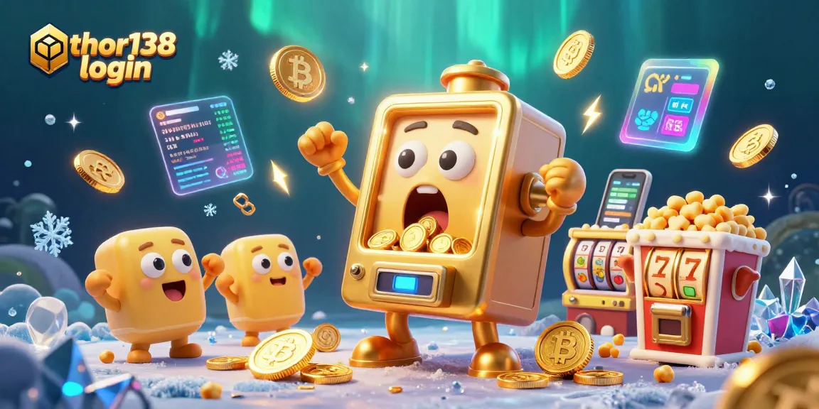 Menangkan jackpot menarik dengan thor138 login, mesin slot mengeluarkan koin emas dan kegembiraan!
